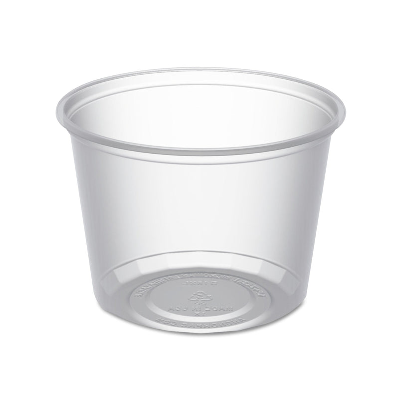 Anchor Packaging MicroLite Deli Tub, 16 oz, 4.56" Diameter x 3.38"h, Clear, Plastic, 500/Carton