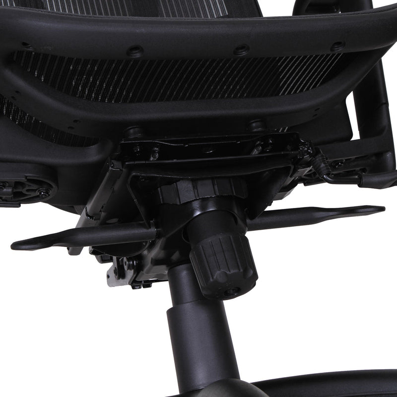 Alera Eon Series Multifunction Mid-Back Suspension Mesh Chair, Supports Up to 275 lb, 17.51" to 21.25" Seat Height, Black