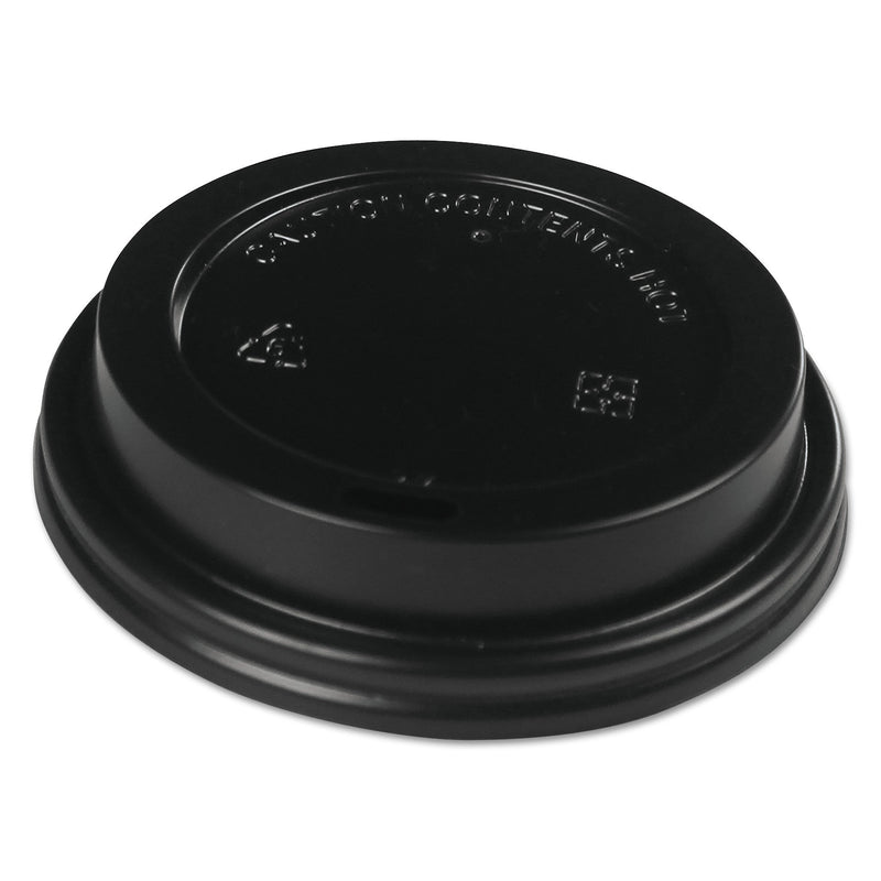 Boardwalk Hot Cup Lids, Fits 10 oz to 20 oz Hot Cups, Black, 1,000/Carton