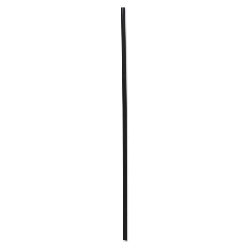 Boardwalk Cocktail Straws, 8", Polypropylene, Black, 5,000/Carton