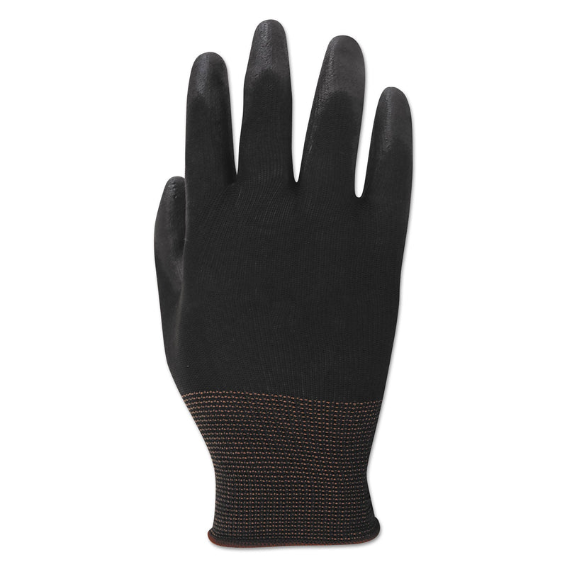 Boardwalk PU Palm Coated Gloves, Black, Size 10 (X-Large), 1 Dozen