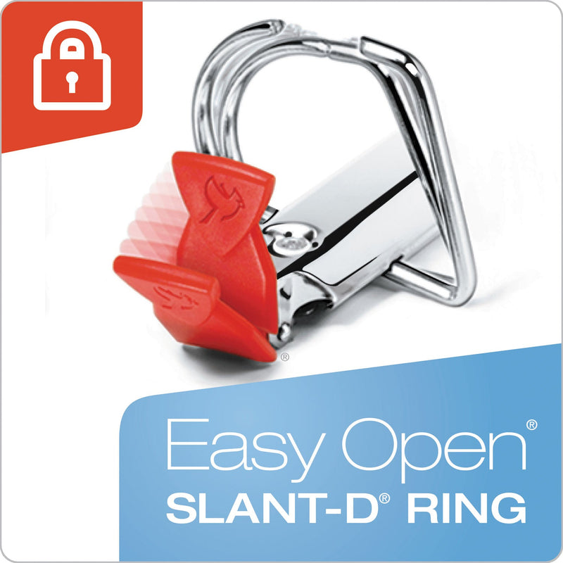 Cardinal Premier Easy Open Locking Slant-D Ring Binders, 3 Rings, 5" Capacity, 11 x 8.5, Black