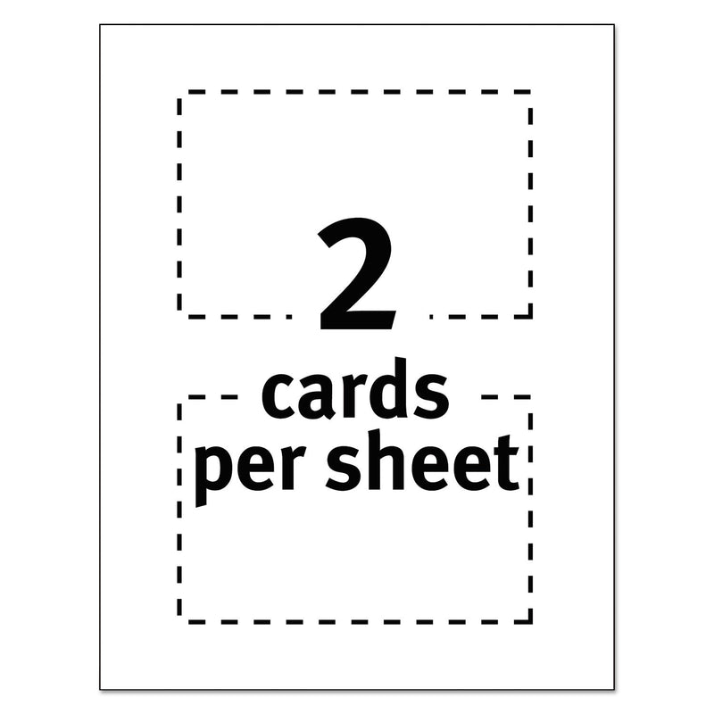 Avery Printable Postcards, Laser, 80 lb, 4 x 6, Uncoated White, 100 Cards, 2/Cards/Sheet, 50 Sheets/Box