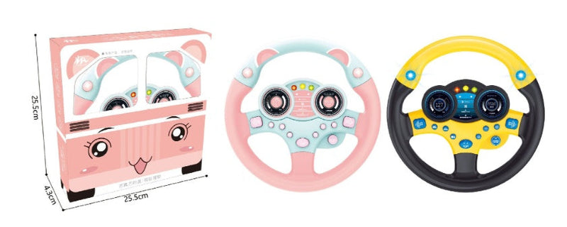 Co-pilot simulation steering wheel puzzle simulation toy