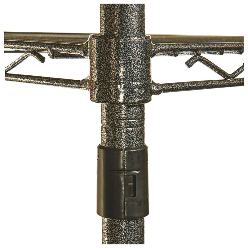 Alera Wire Shelving Starter Kit, Four-Shelf, 36w x 24d x 72h, Black Anthracite