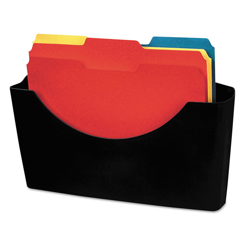 Fellowes Plastic Partition Additions File Pocket, Letter Size, 14" x 2.5" x 7.75", Dark Graphite