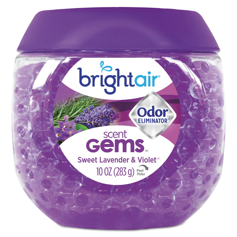 BRIGHT Air Scent Gems Odor Eliminator, Sweet Lavender and Violet, 10 oz Jar