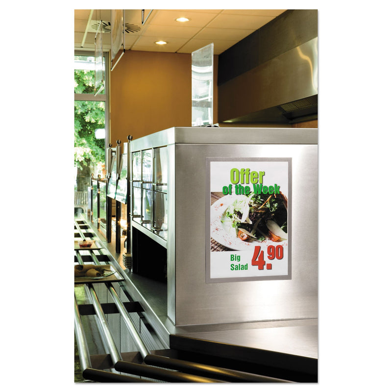 Durable DURAFRAME Sign Holder, 11 x 17, Black Frame, 2/Pack