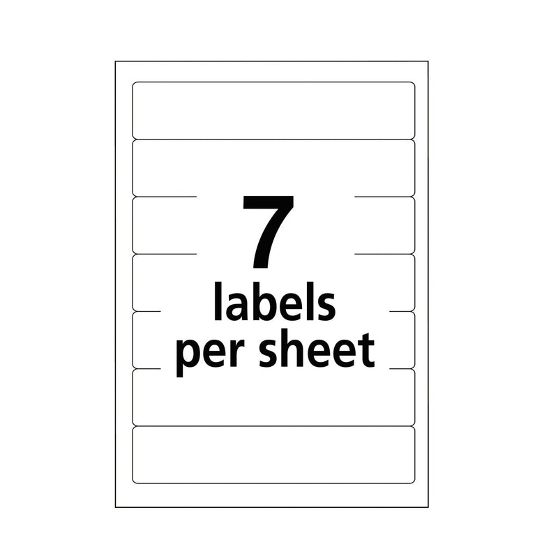 Avery Printable 4" x 6" - Permanent File Folder Labels, 0.69 x 3.44, White, 7/Sheet, 36 Sheets/Pack, (5200)