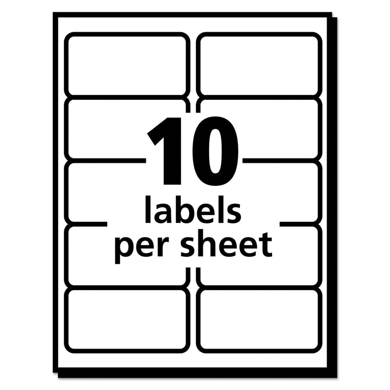 Avery EcoFriendly Mailing Labels, Inkjet/Laser Printers, 2 x 4, White, 10/Sheet, 25 Sheets/Pack