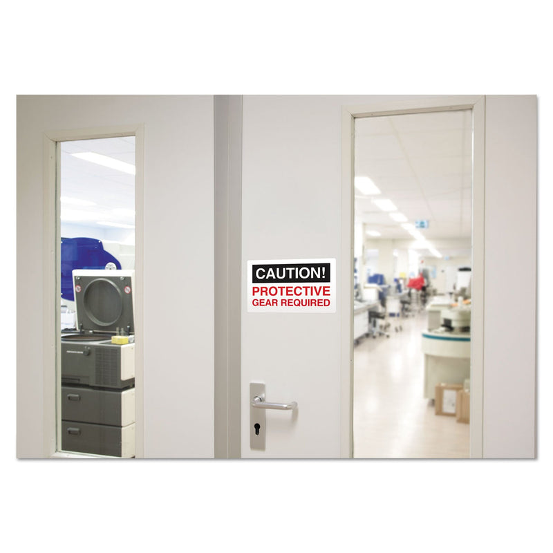 Avery Durable Permanent ID Labels with TrueBlock Technology, Laser Printers, 5 x 8.13, White, 2/Sheet, 50 Sheets/Pack