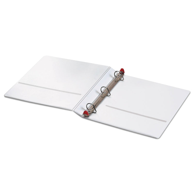 Cardinal Treated ClearVue Locking Slant-D Ring Binder, 3 Rings, 1" Capacity, 11 x 8.5, White