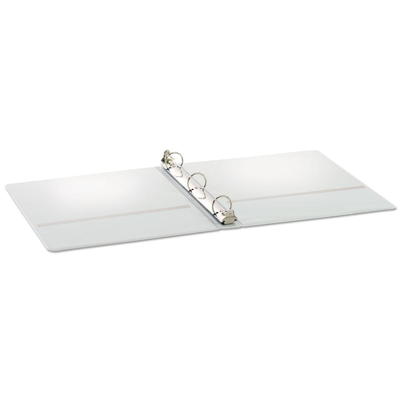 Cardinal Treated Binder ClearVue Locking Round Ring Binder, 3 Rings, 1" Capacity, 11 x 8.5, White