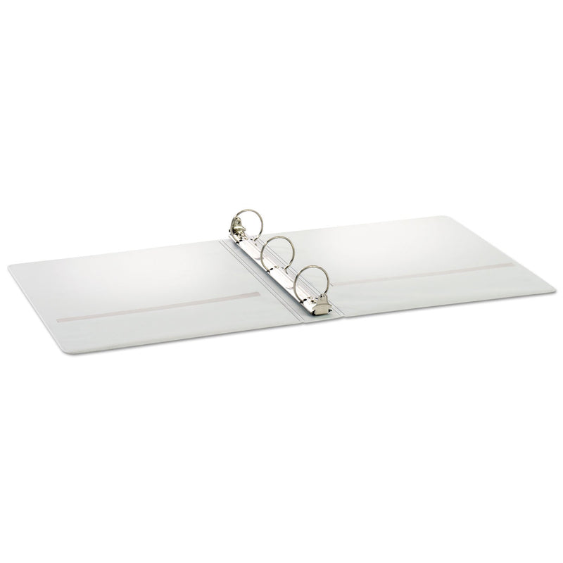 Cardinal Treated Binder ClearVue Locking Round Ring Binder, 3 Rings, 1.5" Capacity, 11 x 8.5, White