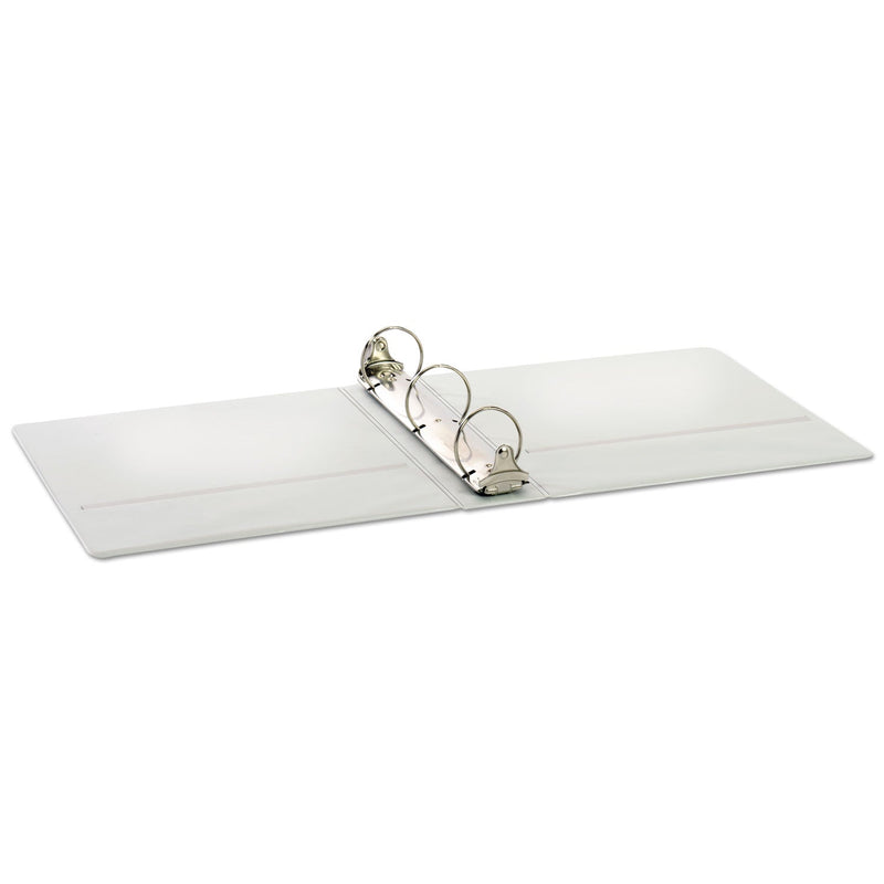 Cardinal Treated Binder ClearVue Locking Round Ring Binder, 3 Rings, 2" Capacity, 11 x 8.5, White
