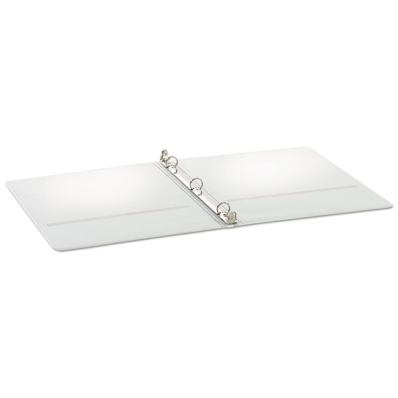 Cardinal Treated Binder ClearVue Locking Round Ring Binder, 3 Rings, 0.5" Capacity, 11 x 8.5, White