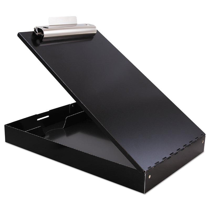 Saunders Redi-Rite Aluminum Storage Clipboard, 1" Clip Capacity, Holds 8.5 x 11 Sheets, Black