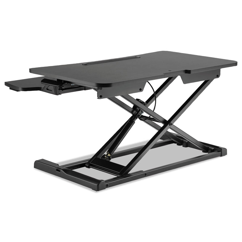 Alera AdaptivErgo Two-Tier Sit-Stand Lifting Workstation, 31.5" x 26.13" x 4.33" to 19.88", Black