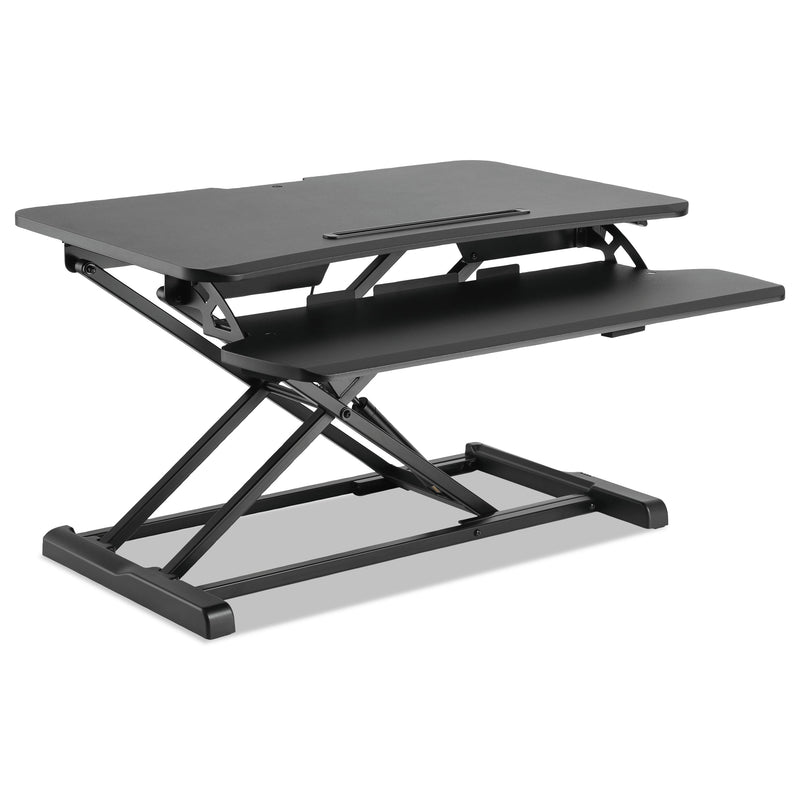 Alera AdaptivErgo Two-Tier Sit-Stand Lifting Workstation, 31.5" x 26.13" x 4.33" to 19.88", Black