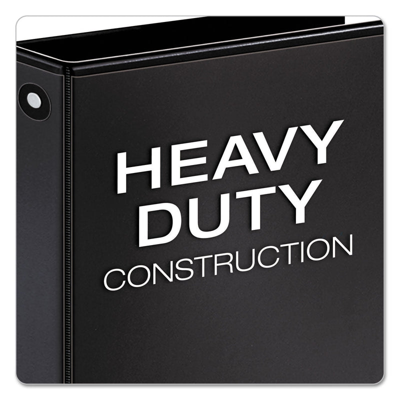 Cardinal Premier Easy Open ClearVue Locking Round Ring Binder, 3 Rings, 3" Capacity, 11 x 8.5, Black