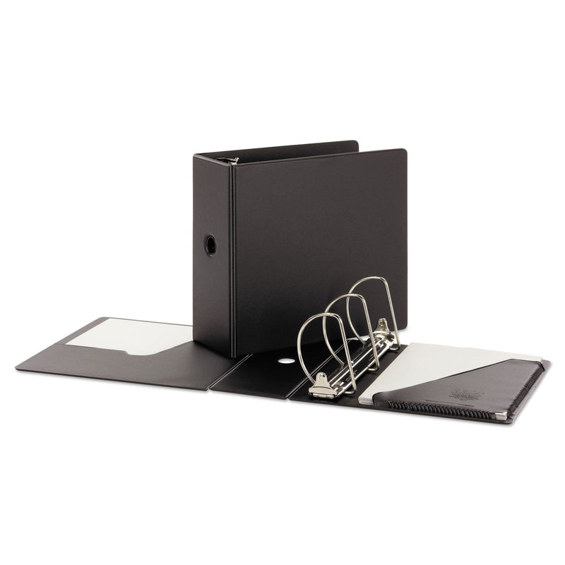 Cardinal SuperStrength Locking Slant-D Ring Binder, 3 Rings, 5" Capacity, 11 x 8.5, Black