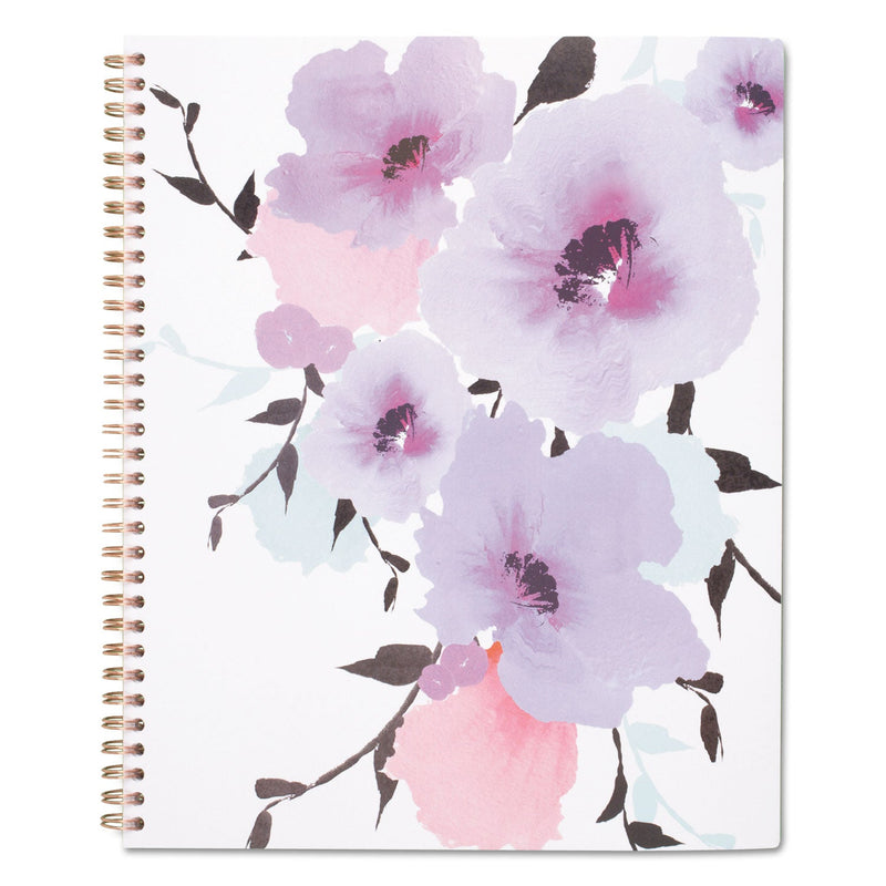 Cambridge Mina Weekly/Monthly Planner, Main Floral Artwork, 11 x 8.5, White/Violet/Peach Cover, 12-Month (Jan to Dec): 2023
