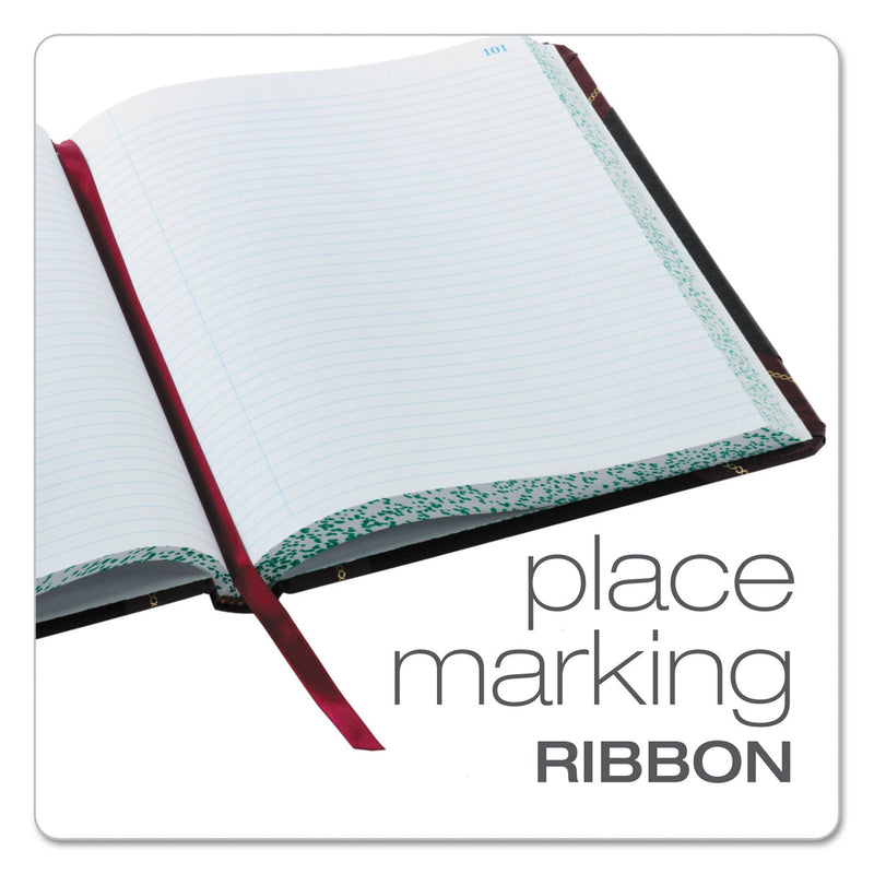 Boorum & Pease Extra-Durable Bound Book, Single-Page 5-Column Accounting, Black/Maroon/Gold Cover, 10.13 x 7.78 Sheets, 150 Sheets/Book