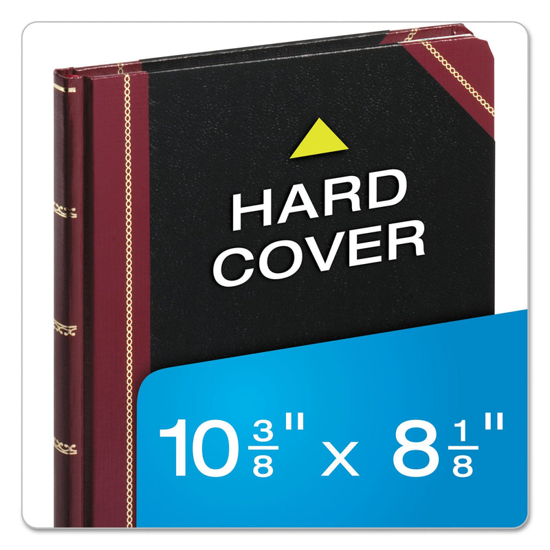 Boorum & Pease Extra-Durable Bound Book, Single-Page 5-Column Accounting, Black/Maroon/Gold Cover, 10.13 x 7.78 Sheets, 150 Sheets/Book