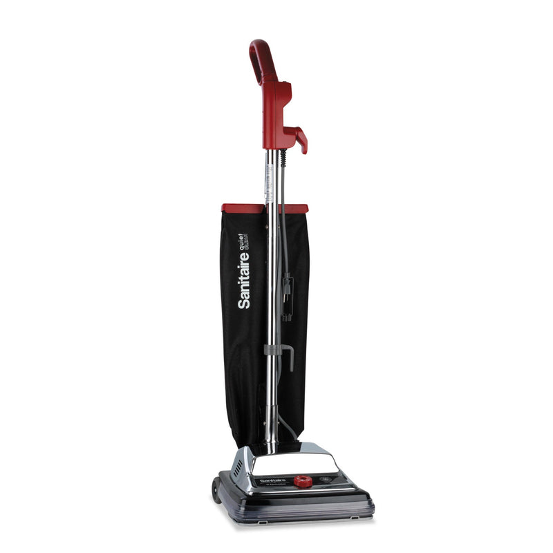 Sanitaire TRADITION QuietClean Upright Vacuum SC889A, 12" Cleaning Path, Gray/Red/Black