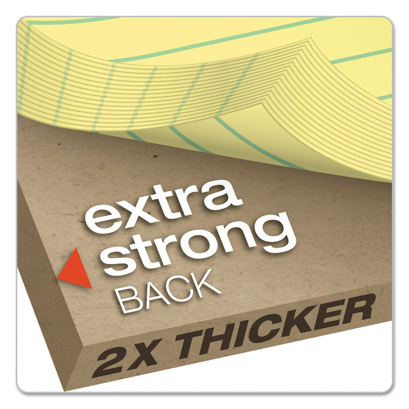 Ampad Double Sheet Pads, Pitman Rule Variation (Offset Dividing Line - 3" Left), 100 Canary-Yellow 8.5 x 11.75 Sheets