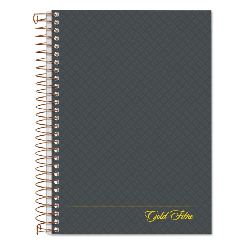 Ampad Gold Fibre Personal Notebooks, 1 Subject, Medium/College Rule, Designer Gray Cover, 7 x 5, 100 Sheets