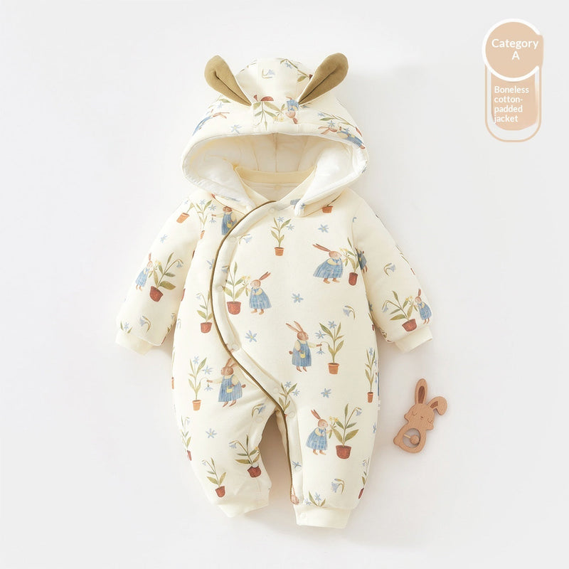 Thickened New Years Day Onesie With A Hood For Outdoor Wear