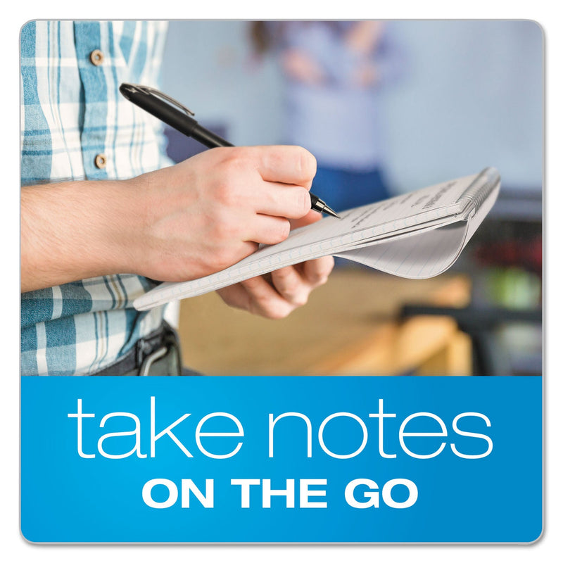 Ampad Earthwise by Ampad Recycled Reporter's Notepad, Gregg Rule, White Cover, 70 White 4 x 8 Sheets