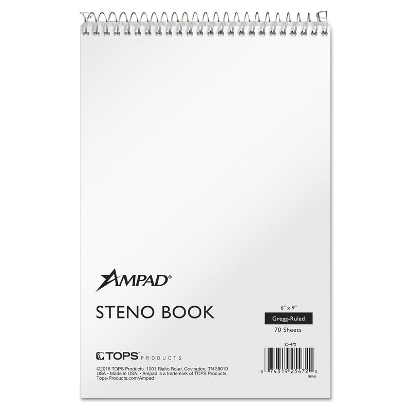 Ampad Steno Pads, Gregg Rule, Tan Cover, 70 White 6 x 9 Sheets