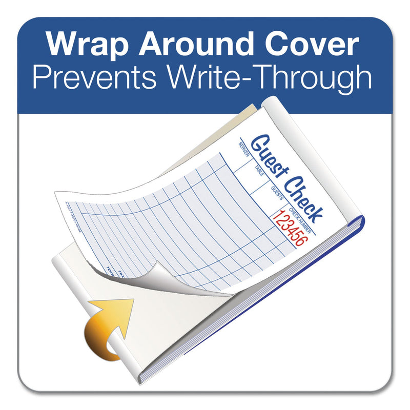 Adams Guest Check Unit Set, Two-Part Carbonless, 6.38 x 3.38, 1/Page, 50 Forms/Pad, 10 Pads/Pack