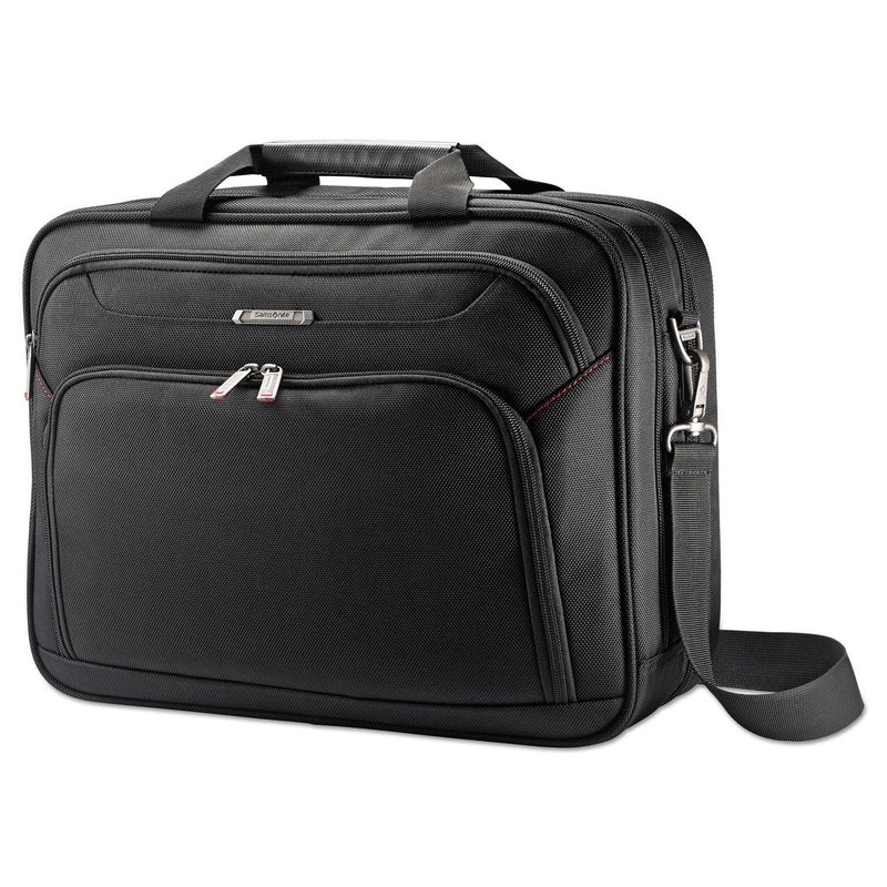 Samsonite Xenon 3 Toploader Briefcase, Fits Devices Up to 15.6", Polyester, 16.5 x 4.75 x 12.75, Black