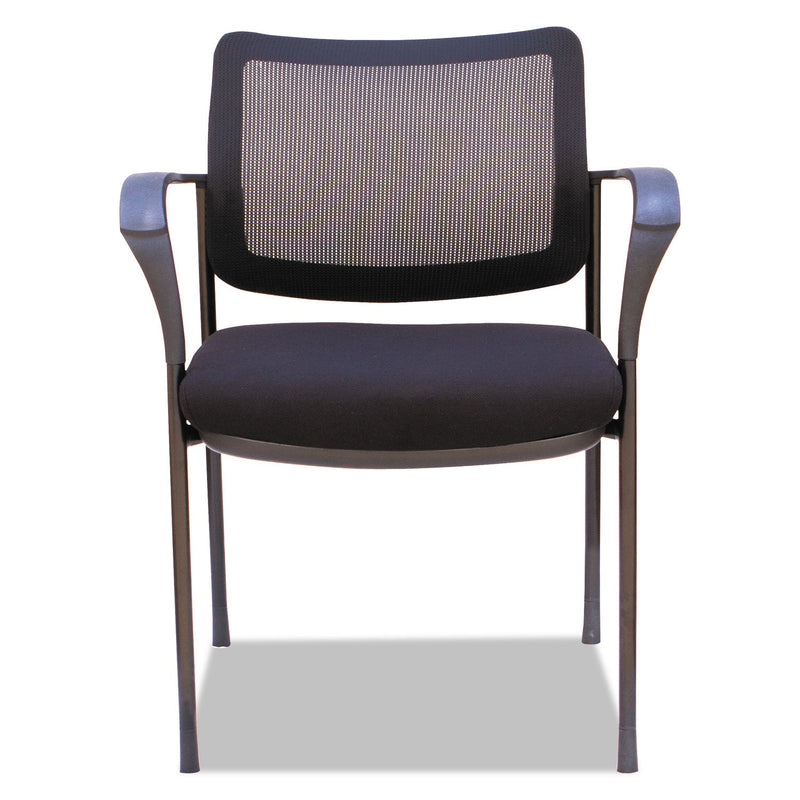 Alera IV Series Guest Chairs, Mesh Back, Fabric Seat, 25.19" x 23.62" x 32.28", Black, 2/Carton