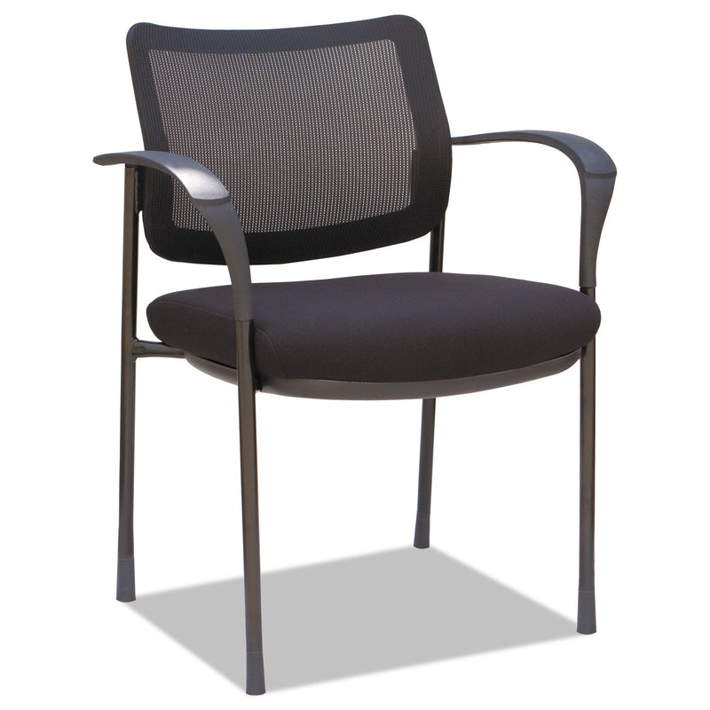 Alera IV Series Guest Chairs, Mesh Back, Fabric Seat, 25.19" x 23.62" x 32.28", Black, 2/Carton