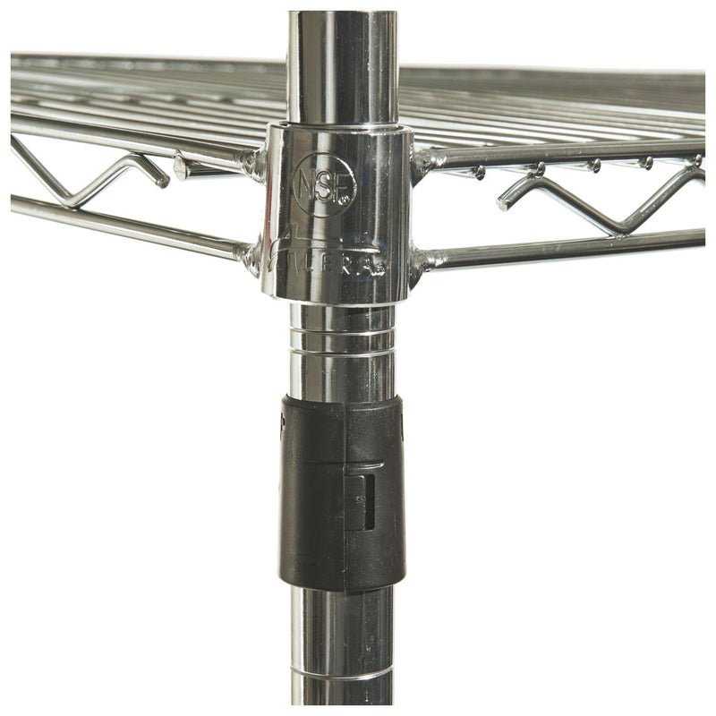Alera NSF Certified Industrial Four-Shelf Wire Shelving Kit, 36w x 18d x 72h, Silver