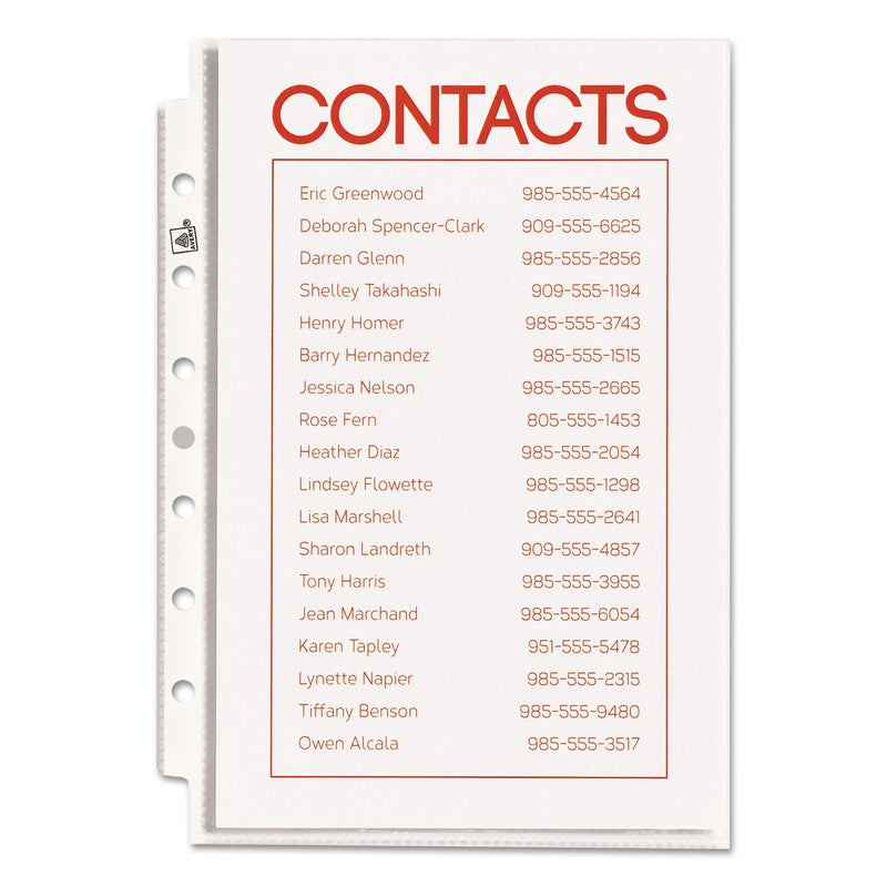 Avery Top Load Sheet Protector, Heavyweight, 8.5 x 5.5, Clear, 25/Pack