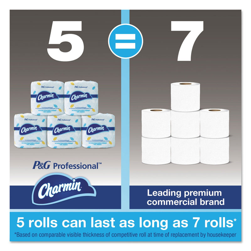 Charmin Commercial Bathroom Tissue, Septic Safe, Individually Wrapped, 2-Ply, White, 450 Sheets/Roll, 75 Rolls/Carton