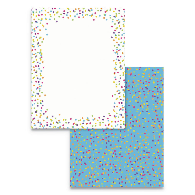 Astrodesigns Pre-Printed Paper, 28 lb Bond Weight, 8.5 x 11, Watercolor Dots, 100/Pack