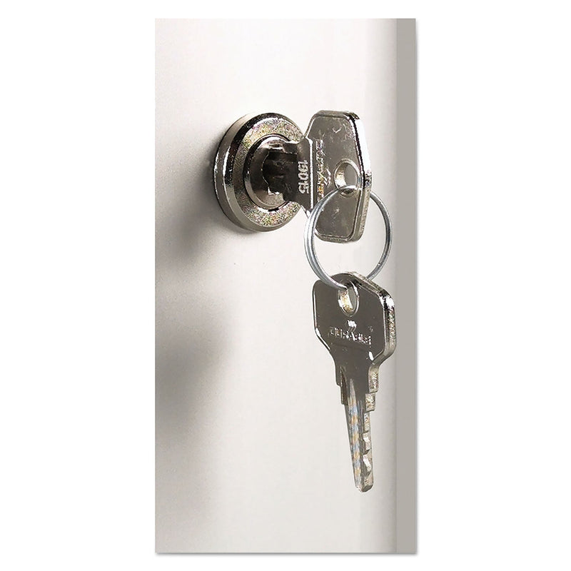 Durable Locking Key Cabinet, 36-Key, Brushed Aluminum, Silver, 11.75 x 4.63 x 11