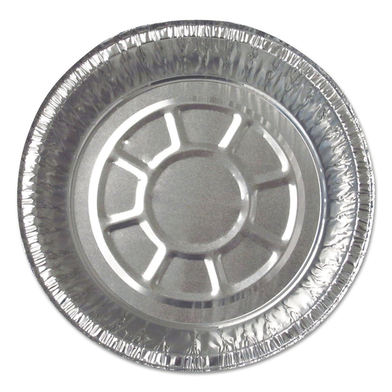 Durable Packaging Aluminum Round Containers, 22 Gauge, 24 oz, 7" Diameter x 1.75"h, Silver, 500/Carton