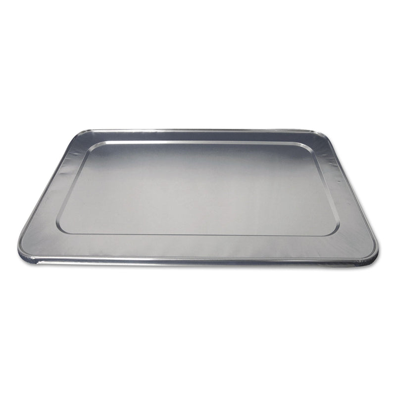 Durable Packaging Aluminum Steam Table Lids, Fits Heavy Duty Full-Size Pan, 12.88 x 20.81 x 0.63, 50/Carton