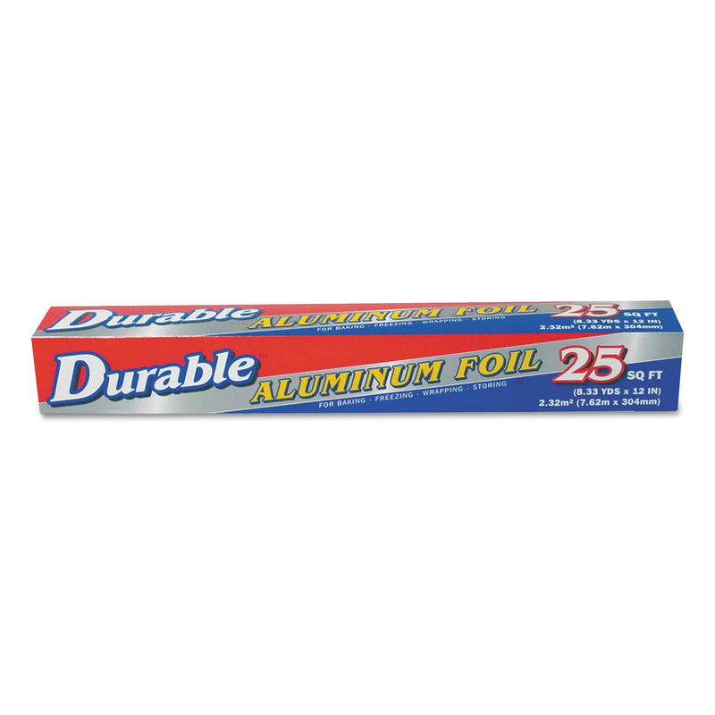 Durable Packaging Standard Aluminum Foil Roll, 12" x 25 ft, 35/Carton
