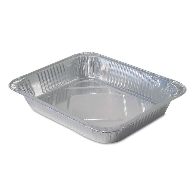 Durable Packaging Aluminum Steam Table Pans, Half-Size Medium—104 oz., 2.19" Deep, 10.38 x 12.75, 100/Carton