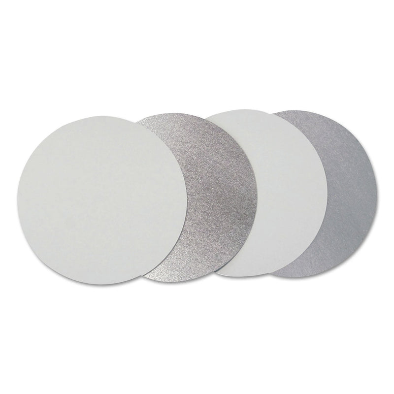 Durable Packaging Flat Board Lids, For 7" Round Containers, Silver, Paper, 500 /Carton