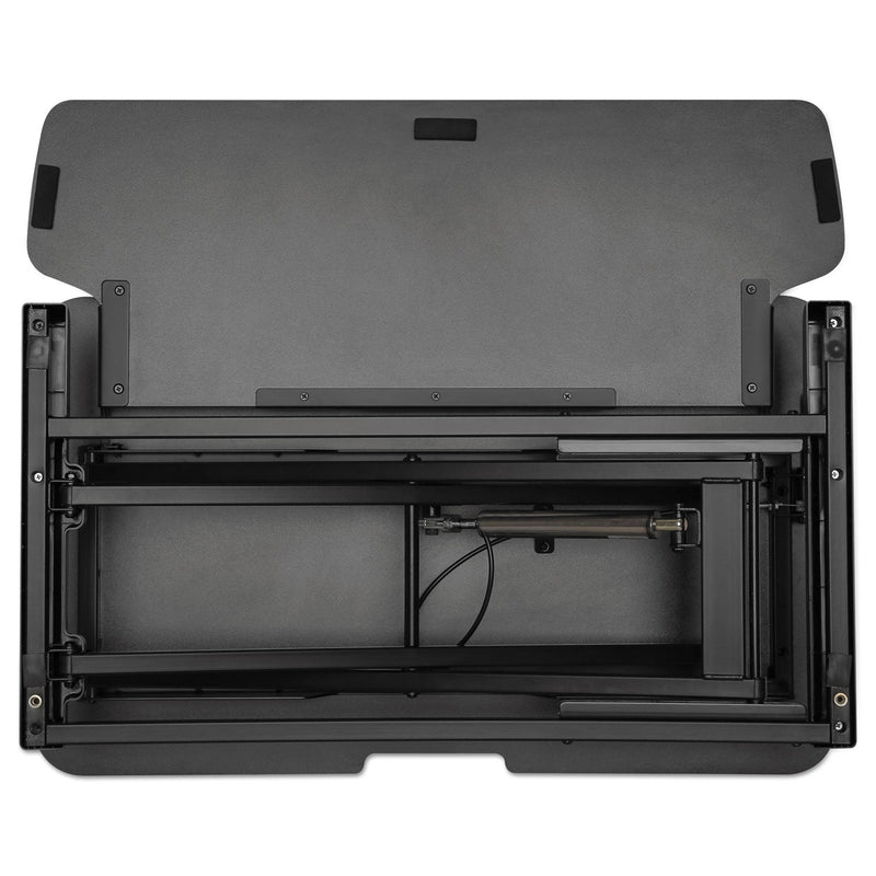 Alera AdaptivErgo Two-Tier Sit-Stand Lifting Workstation, 31.5" x 26.13" x 4.33" to 19.88", Black