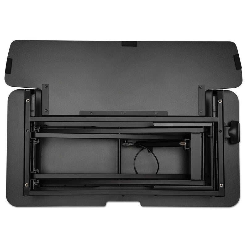 Alera AdaptivErgo Two-Tier Sit-Stand Lifting Workstation, 37.38" x 26.13" x 4.69" to 19.88", Black